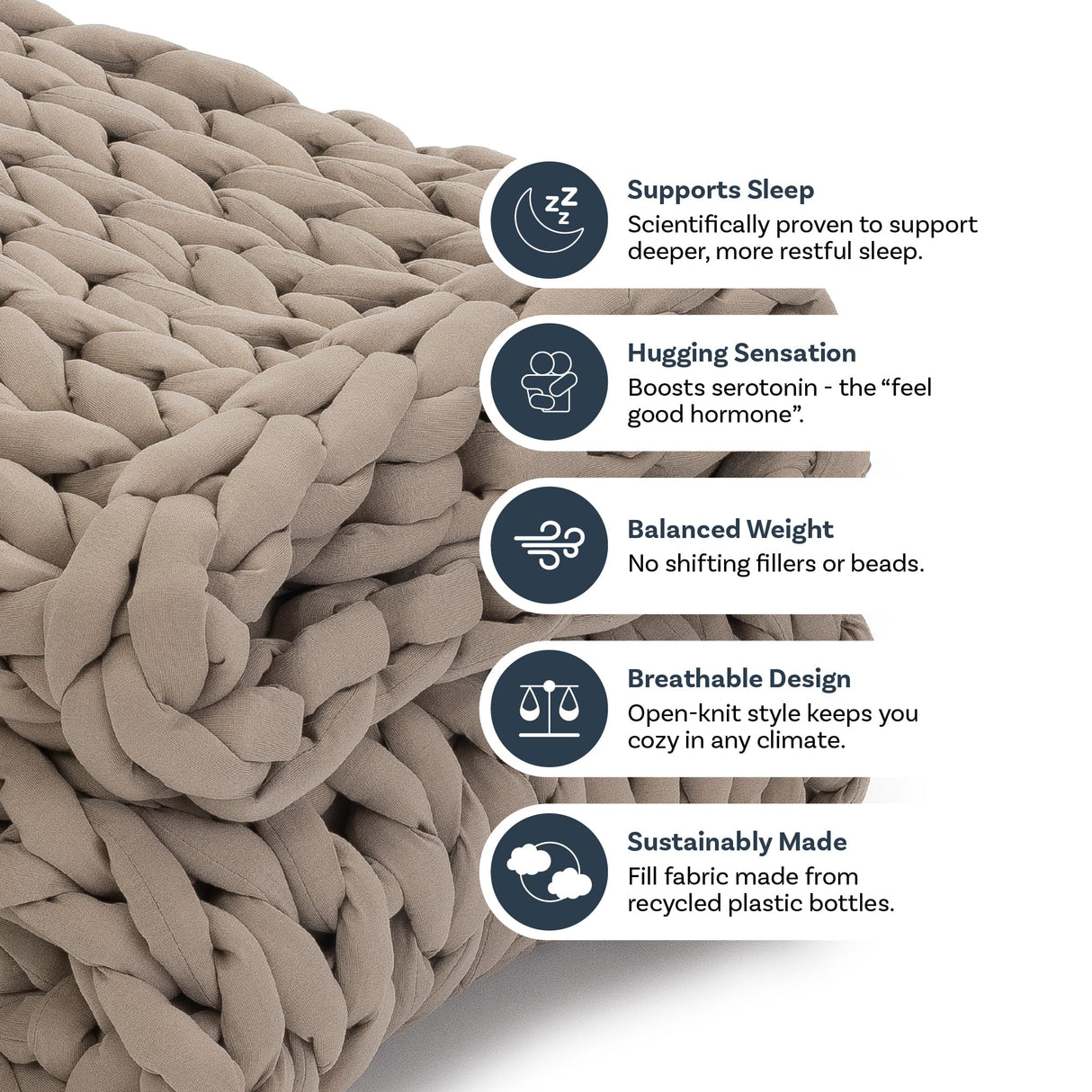 Knit Weighted Blanket From Nuzzie