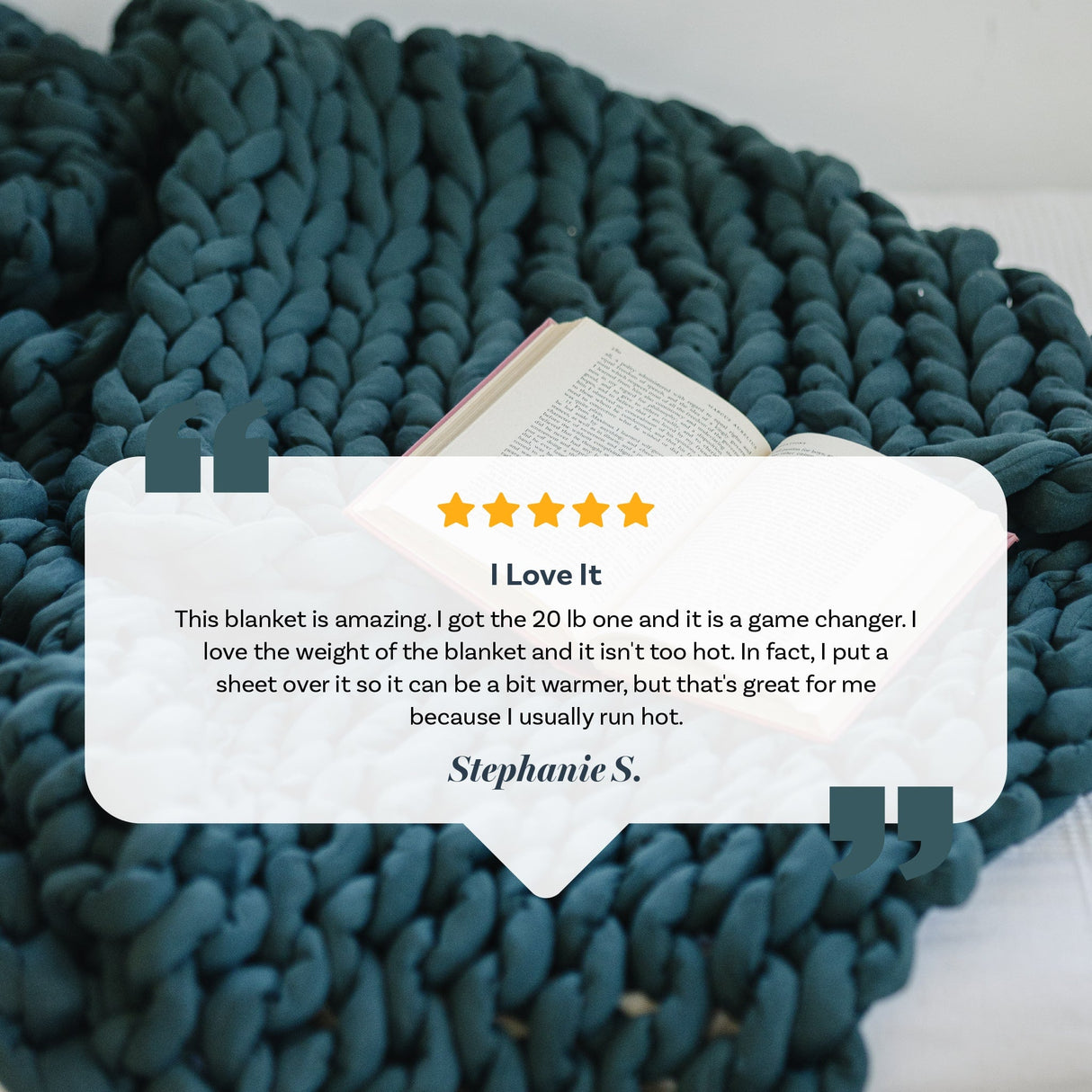 Knit Weighted Blanket From Nuzzie