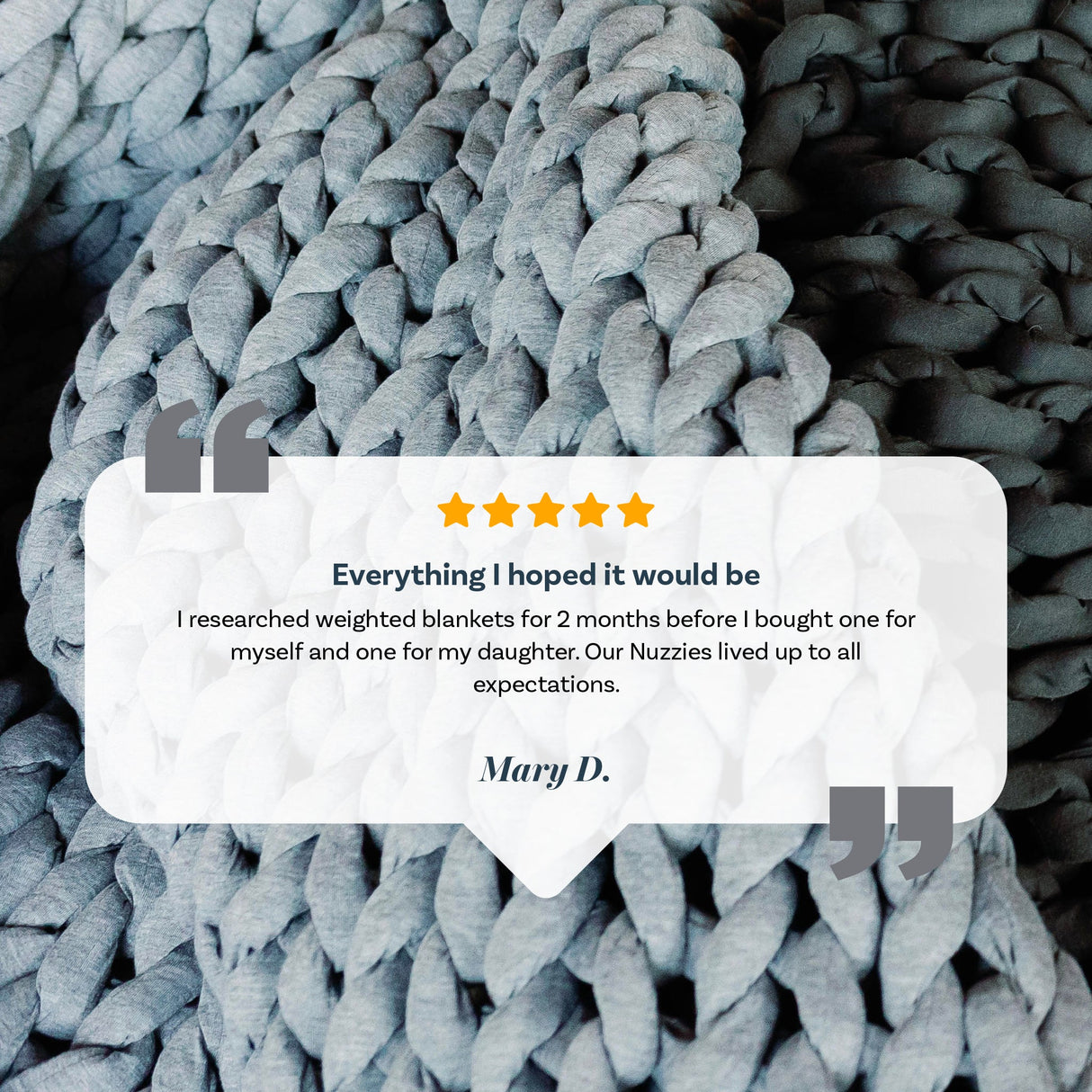 Knit Weighted Blanket From Nuzzie
