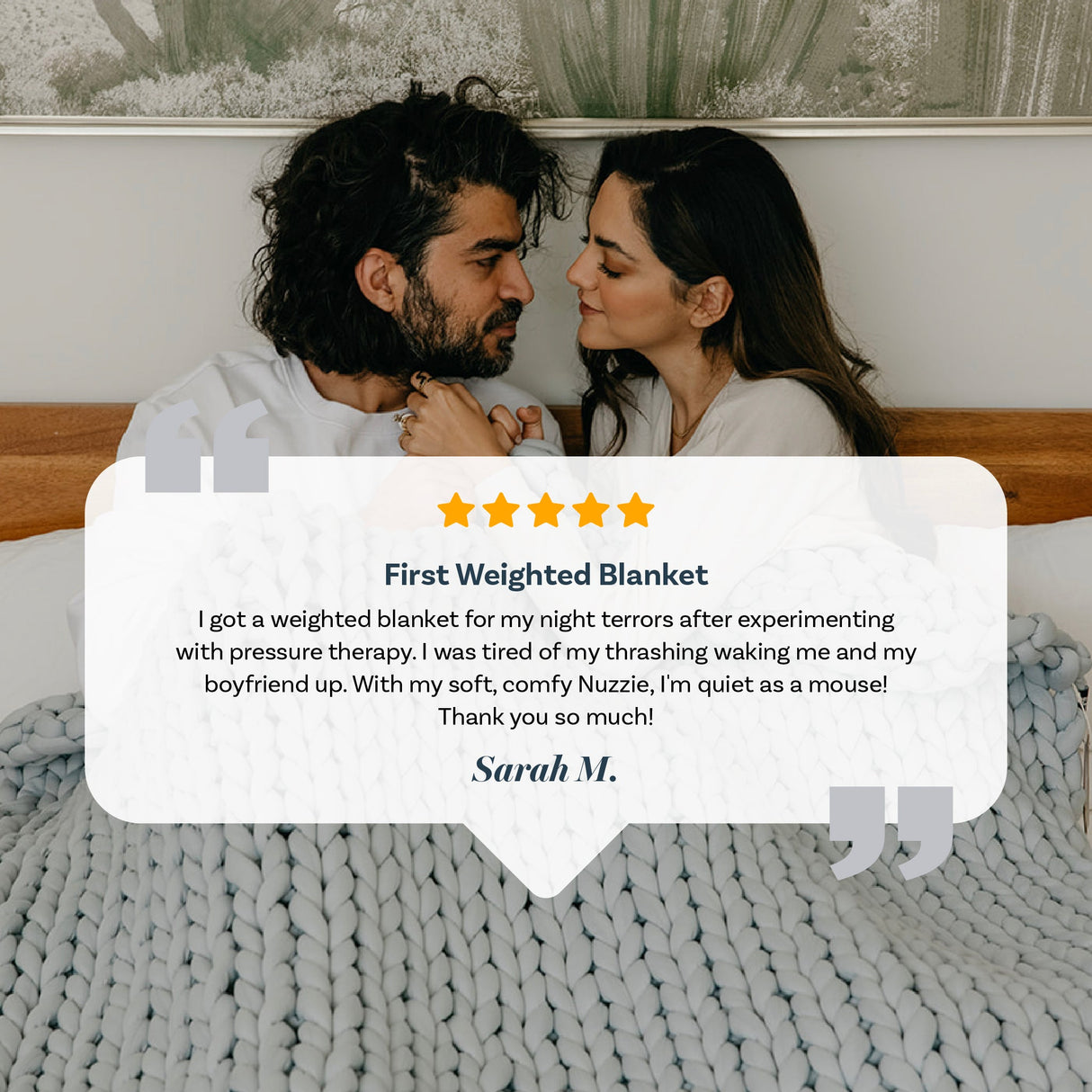 Knit Weighted Blanket From Nuzzie