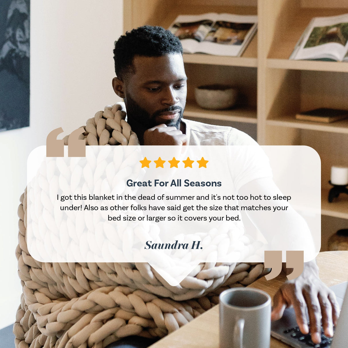 Knit Weighted Blanket From Nuzzie