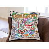 Oakland Hand-Embroidered Pillow from Quirks!