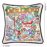 Oakland Hand-Embroidered Pillow from Quirks!