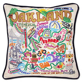 Oakland Hand-Embroidered Pillow from Quirks!