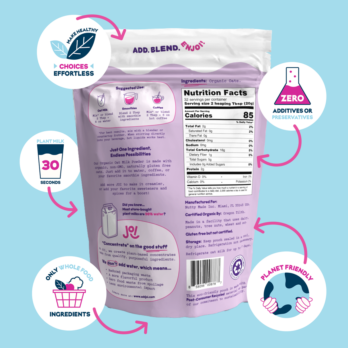 Organic Oat & Organic Almond 2-Pack From JOI