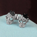 Crystal Skull Crown Earrings from Zapps Clothing
