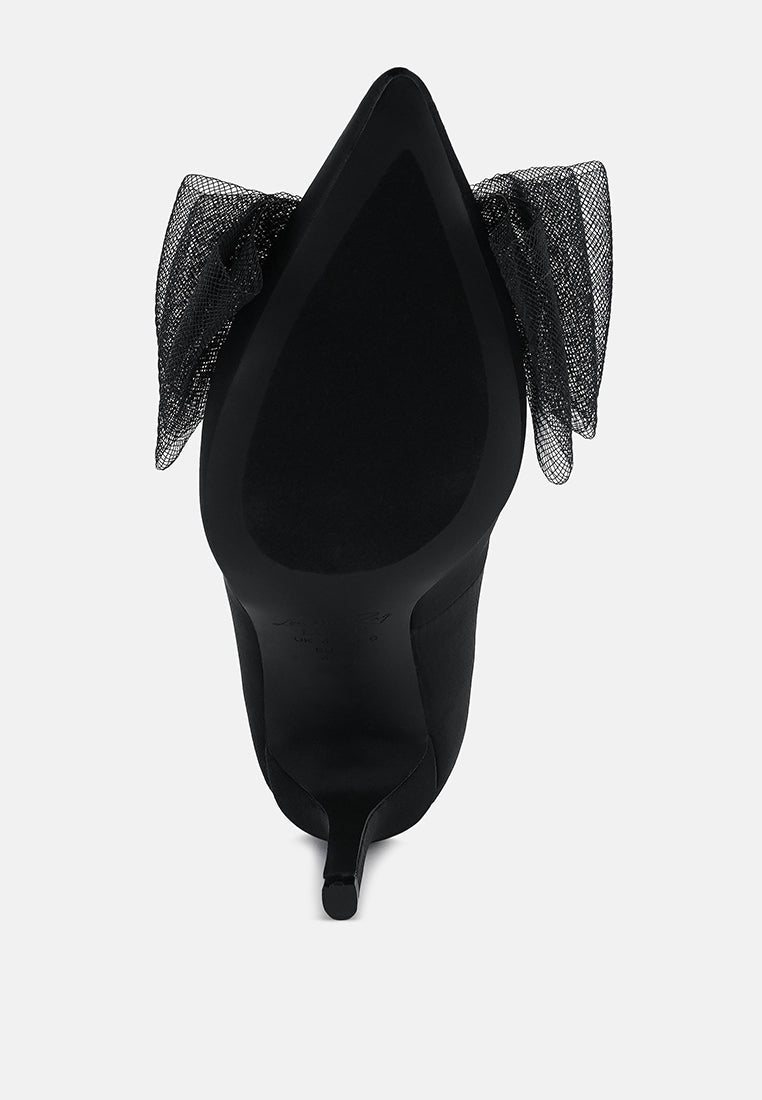 Odette Diamante Embellished Bow Stiletto Pumps from London Rag International