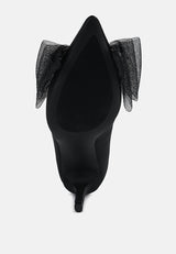 Odette Diamante Embellished Bow Stiletto Pumps from London Rag International