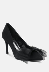 Odette Diamante Embellished Bow Stiletto Pumps from London Rag International