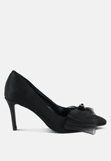 Odette Diamante Embellished Bow Stiletto Pumps from London Rag International