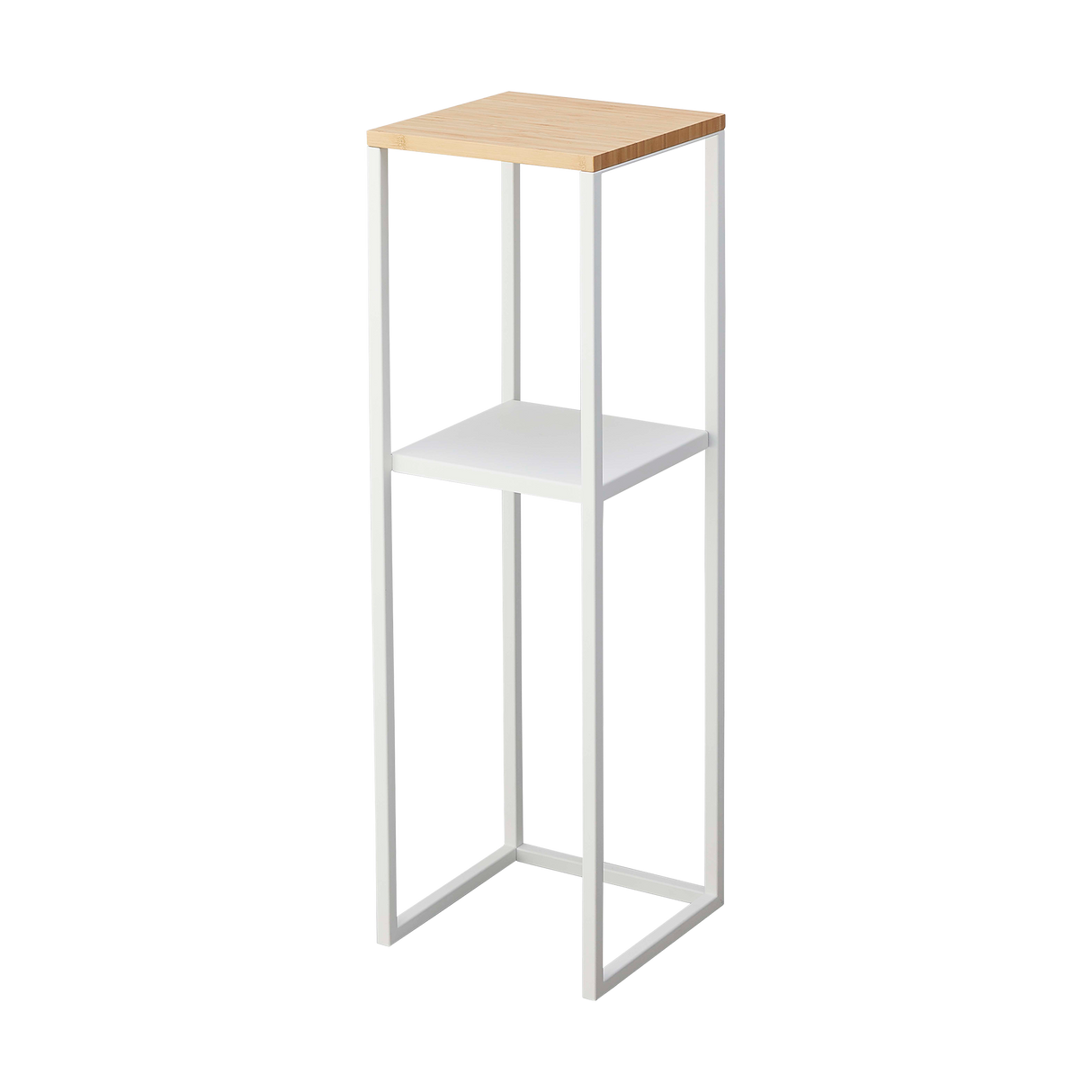 Two-Tier Display & Storage Shelf (31.5" H)  - Steel + Wood from Yamazaki Home