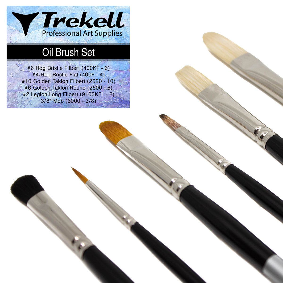 Trekell Oil Brush Set - Premium Artist Brushes for Oil Paint from Trekell Art Supplies