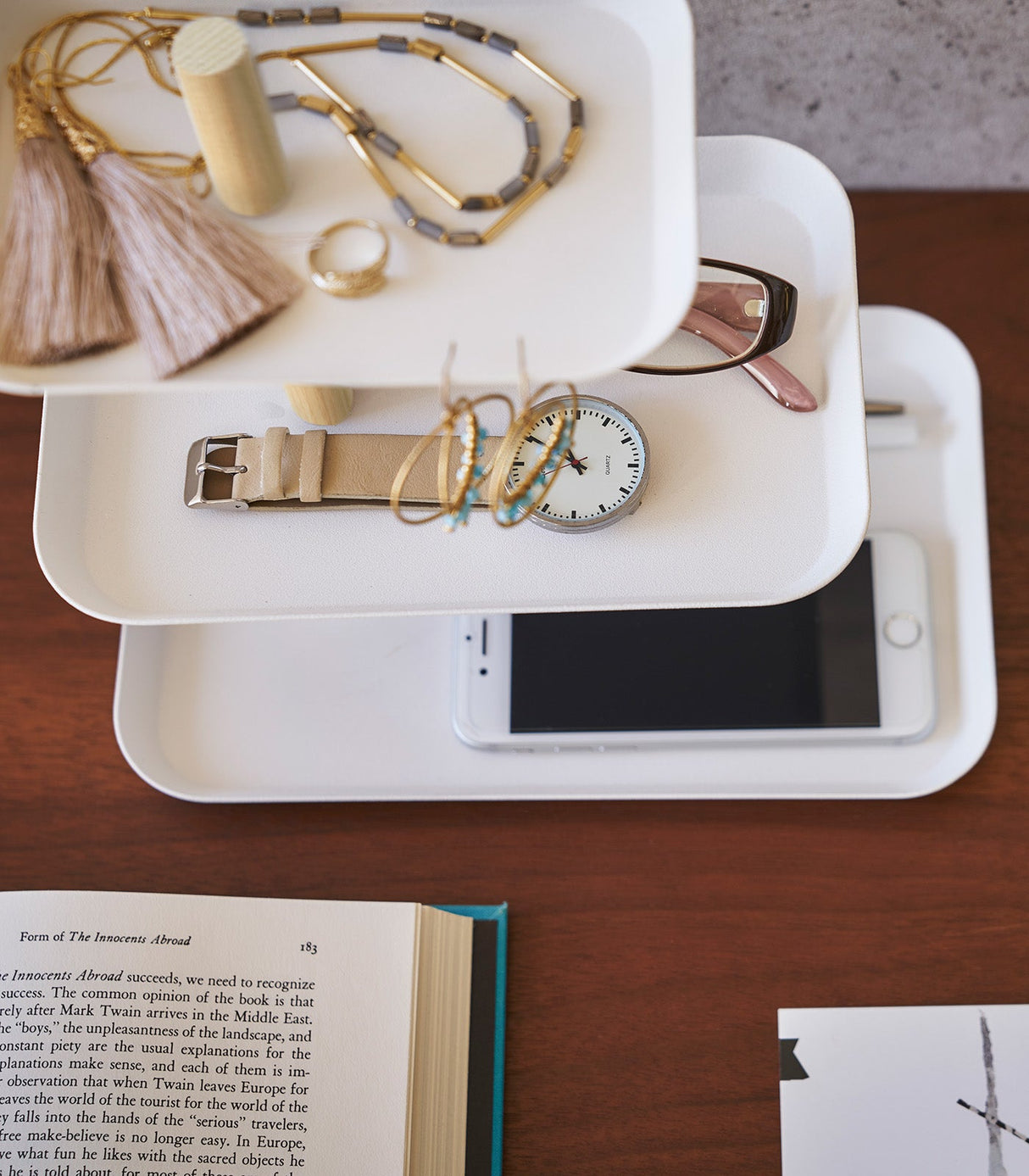 Three-Tier Accessory Tray - Steel from Yamazaki Home