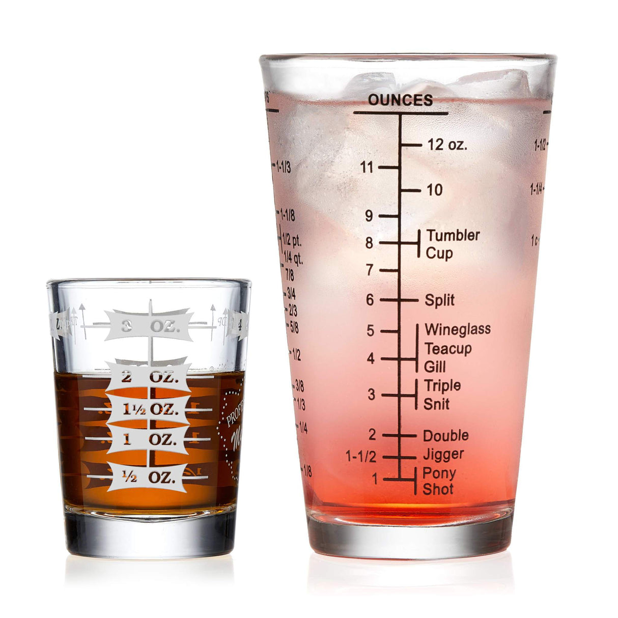Libbey Mixologist Essentials 2-Piece Measuring Glass Set from Libbey