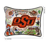 Oklahoma State University Collegiate Embroidered Pillow by CatStudio from Quirks!