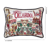 Oklahoma, University of Collegiate Embroidered Pillow by CatStudio from Quirks!