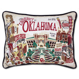 Oklahoma, University of Collegiate Embroidered Pillow by CatStudio from Quirks!