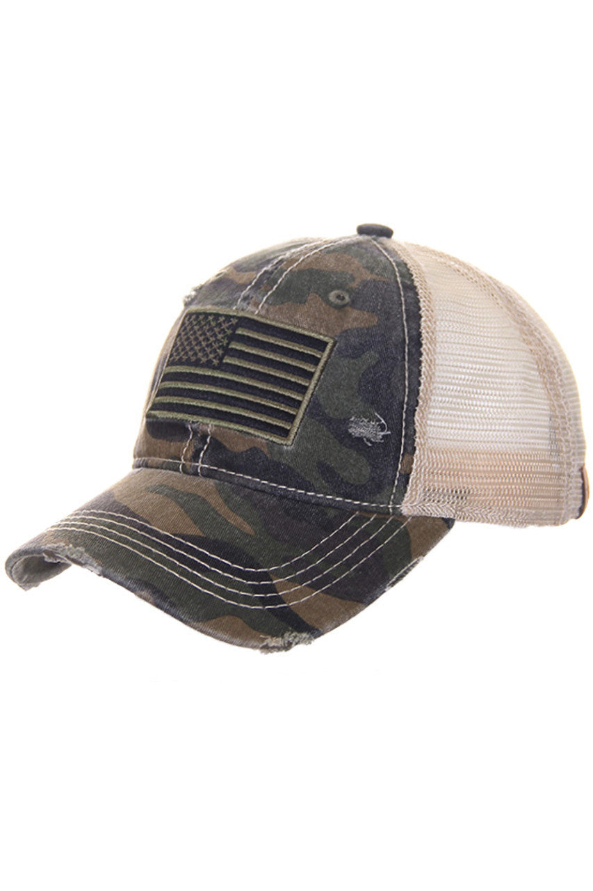 C.C AMERICAN FLAG BASEBALL CAP from Madeline Love