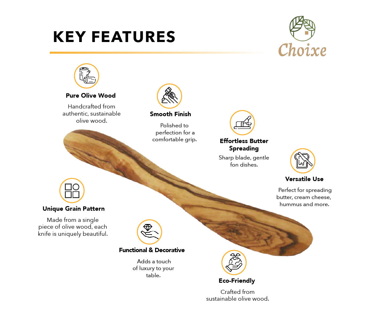 Mediterranean Olive Wood Butter Knife from Choixe