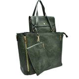 3 in 1 Side Zipper Women's Tote Handbag set  from Madeline Love