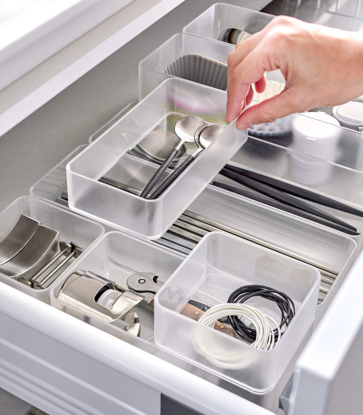 Stackable Clear Organizers [Set of 2] - Four Sizes from Yamazaki Home