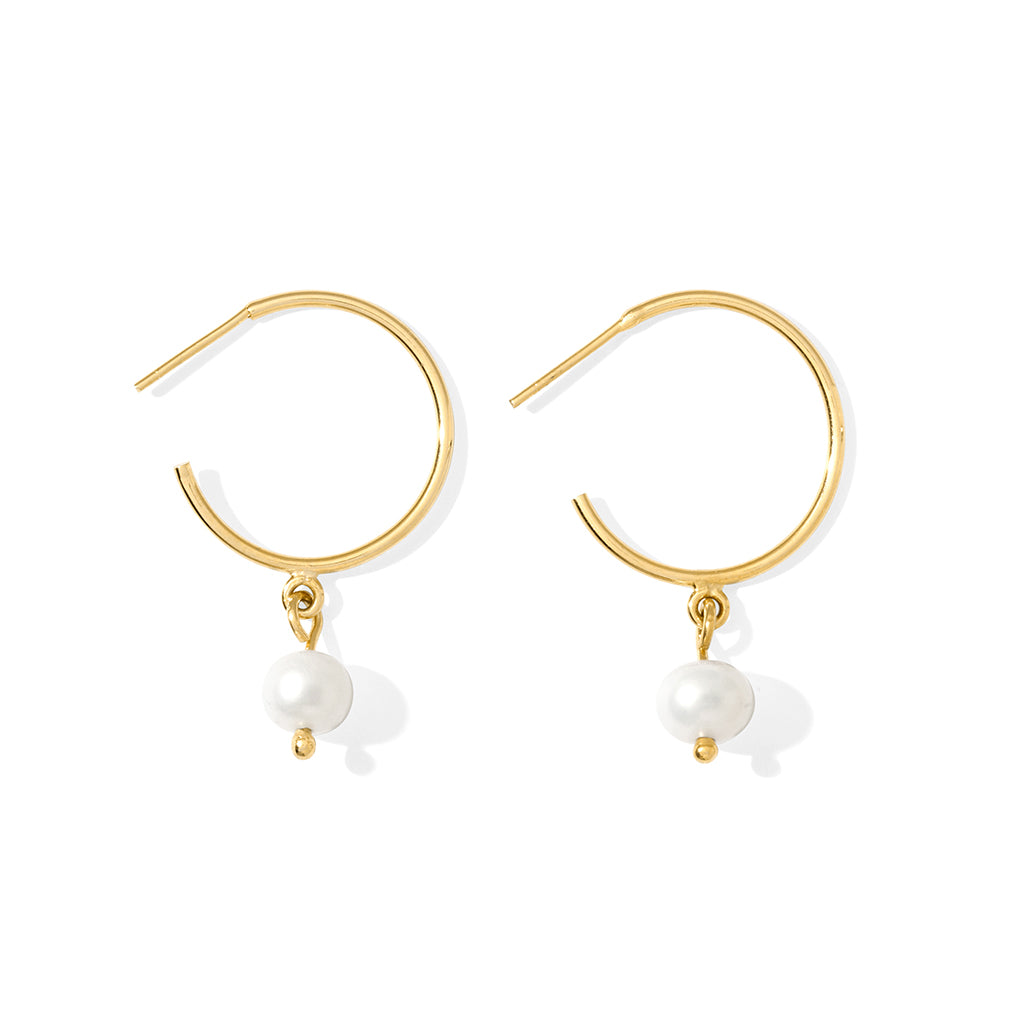 Freshwater Pearl Hoop Earrings from SLATE + SALT