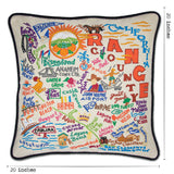 Orange County Hand-Embroidered Pillow from Quirks!