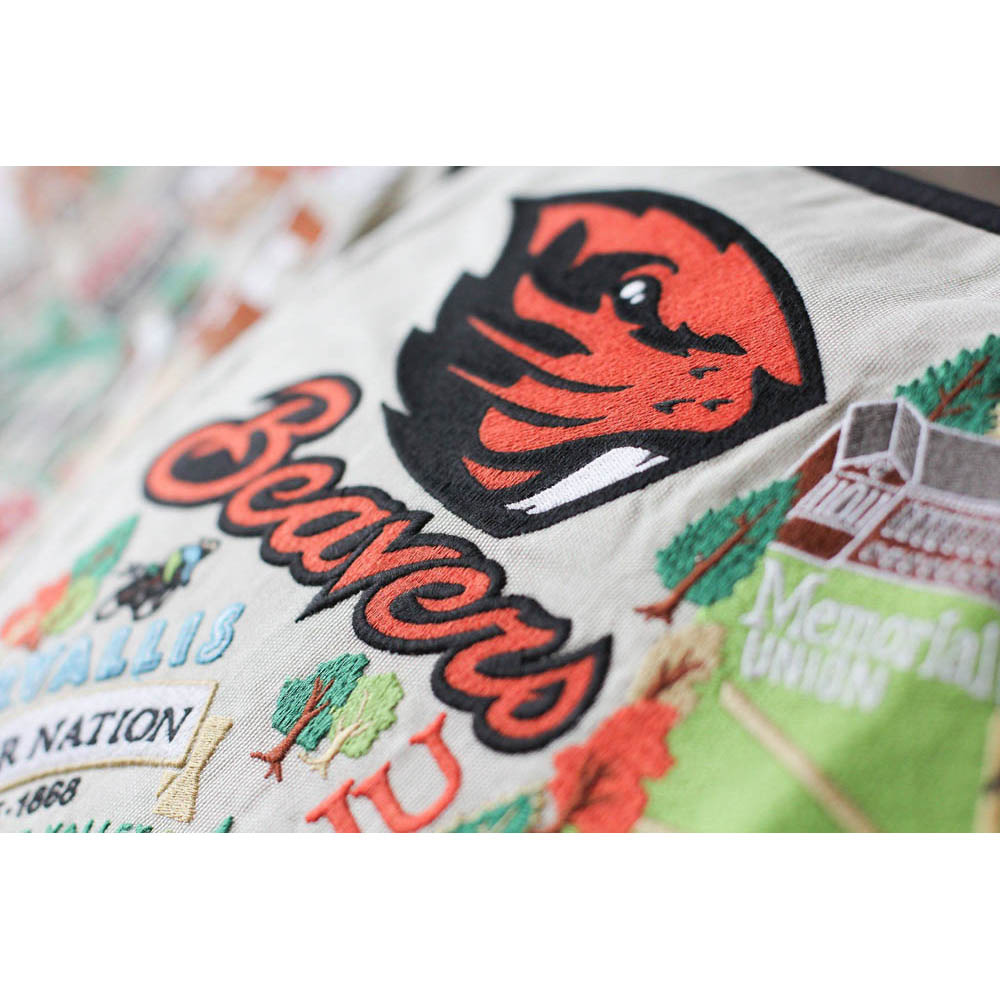 Oregon State University Collegiate Embroidered Pillow by CatStudio from Quirks!