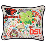 Oregon State University Collegiate Embroidered Pillow by CatStudio from Quirks!