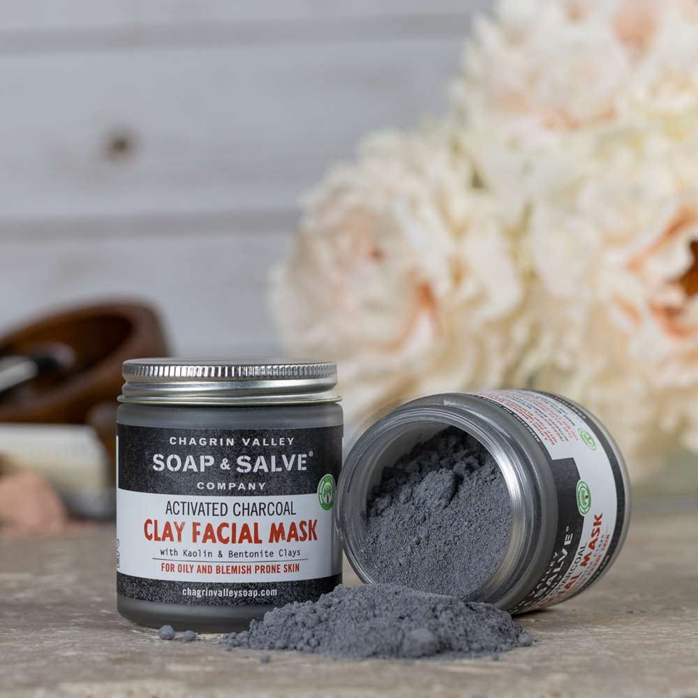 Clay Face Mask: Activated Charcoal from Chagrin Valley Soap & Salve