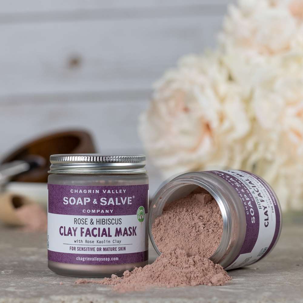 Clay Face Mask: Rose & Hibiscus from Chagrin Valley Soap & Salve