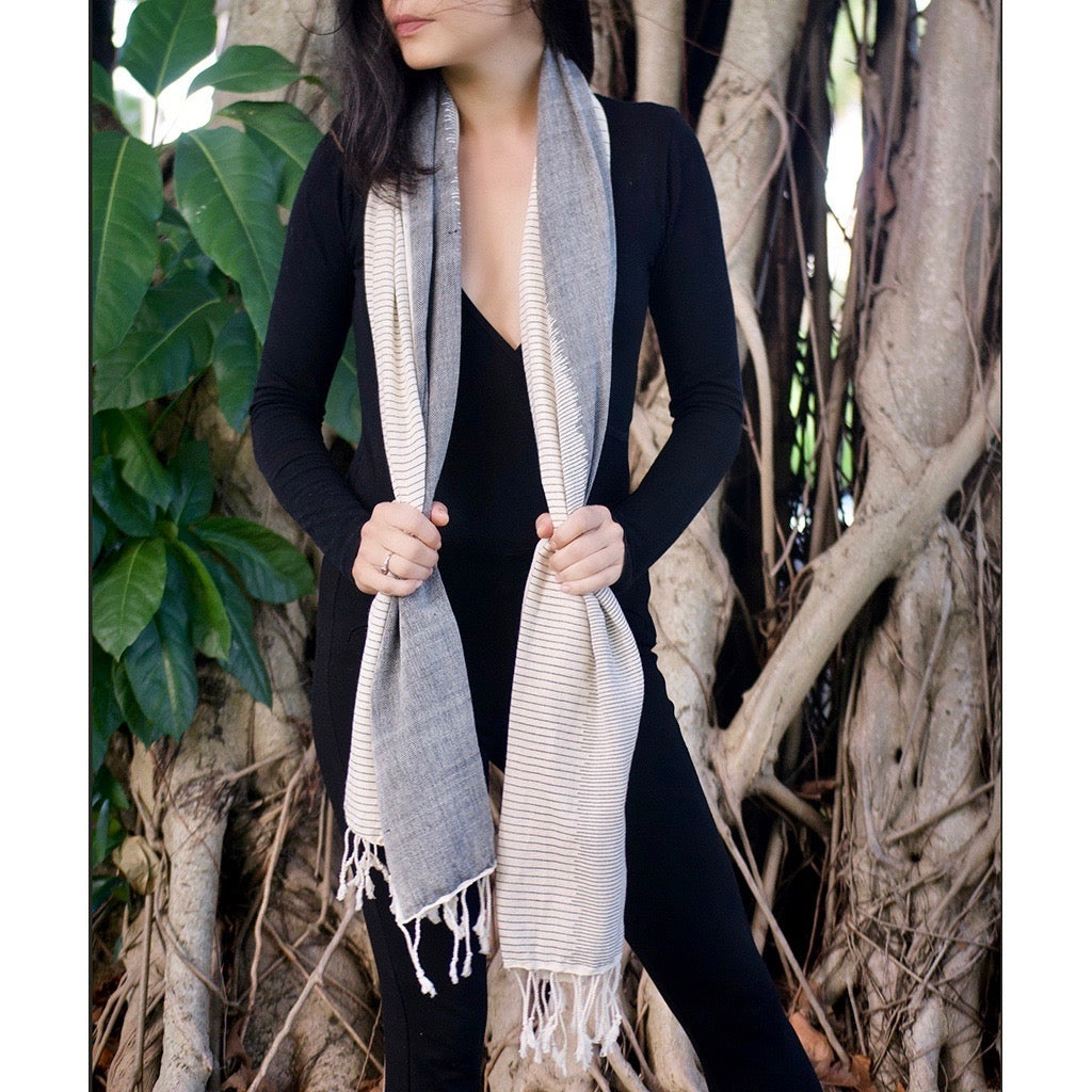 Striped Organic Cotton Scarf from SLATE + SALT