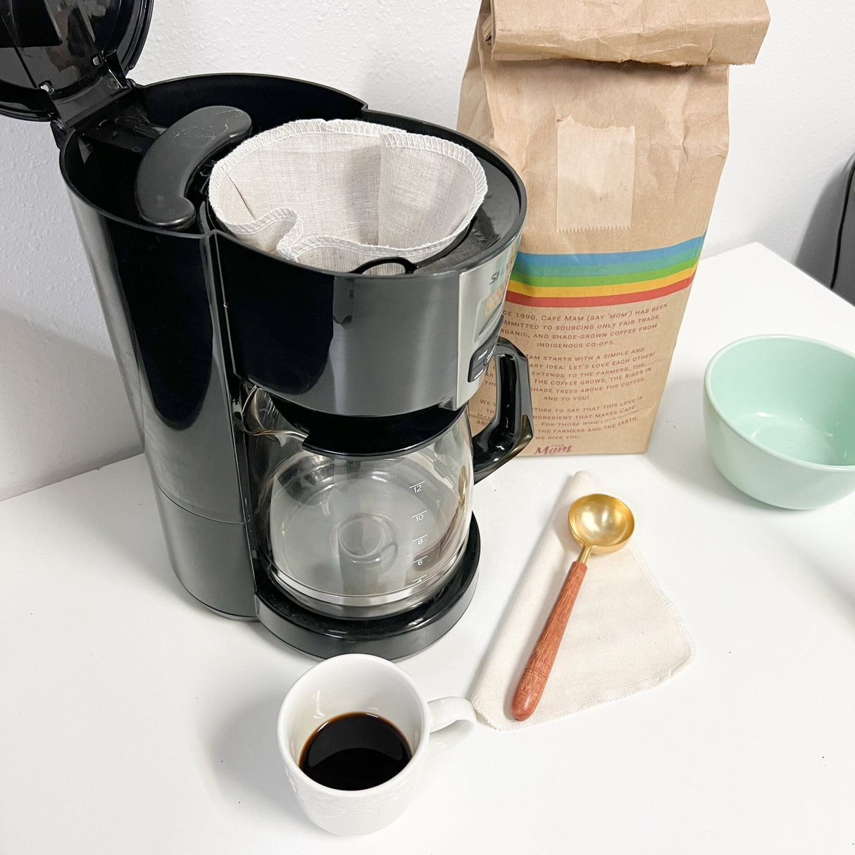 Organic Reusable Coffee Filters: Basket from Marley's Monsters