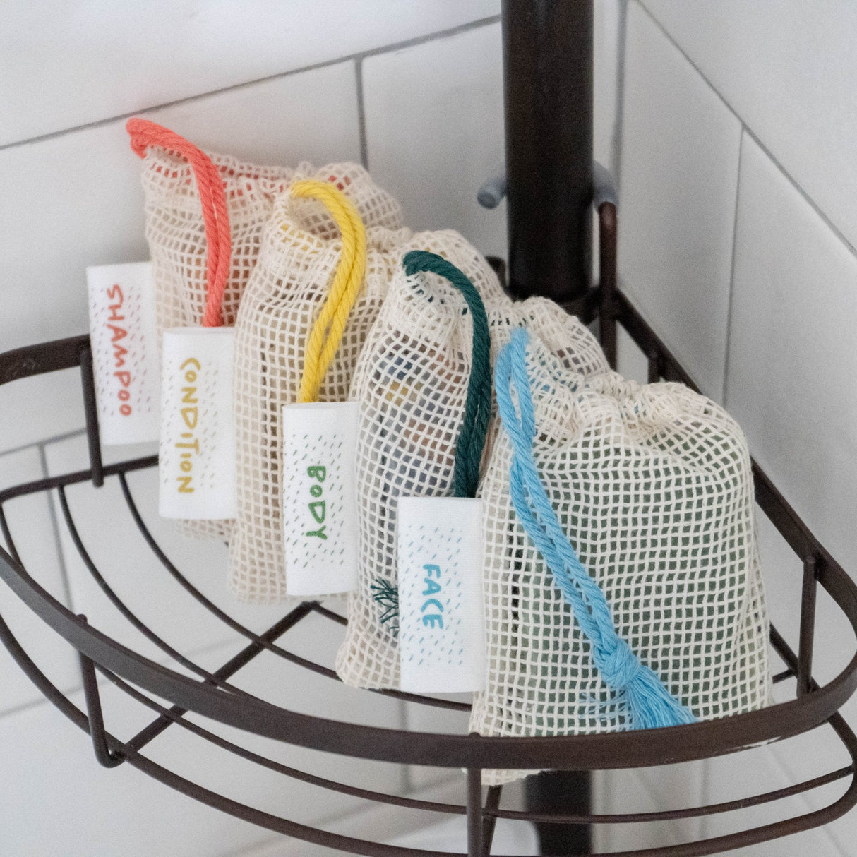 Organic Soap Saver Bags: Face, Body, Shampoo, Conditioner from Marley's Monsters