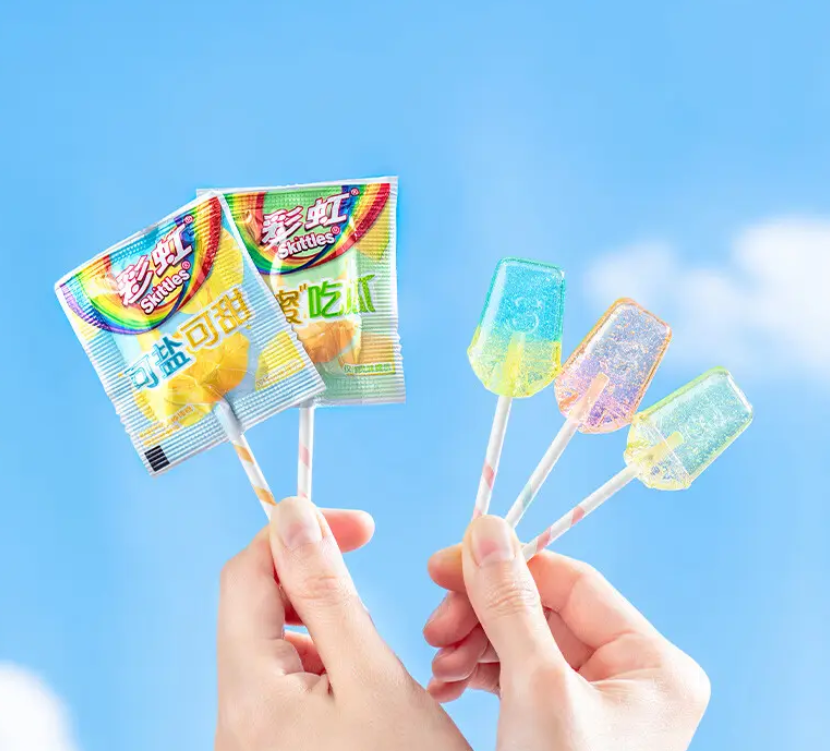 Skittles Mixed Fruit Lollipops - Pink (2oz) (China) 8-Pack from PETEZ POP WHOLESALE