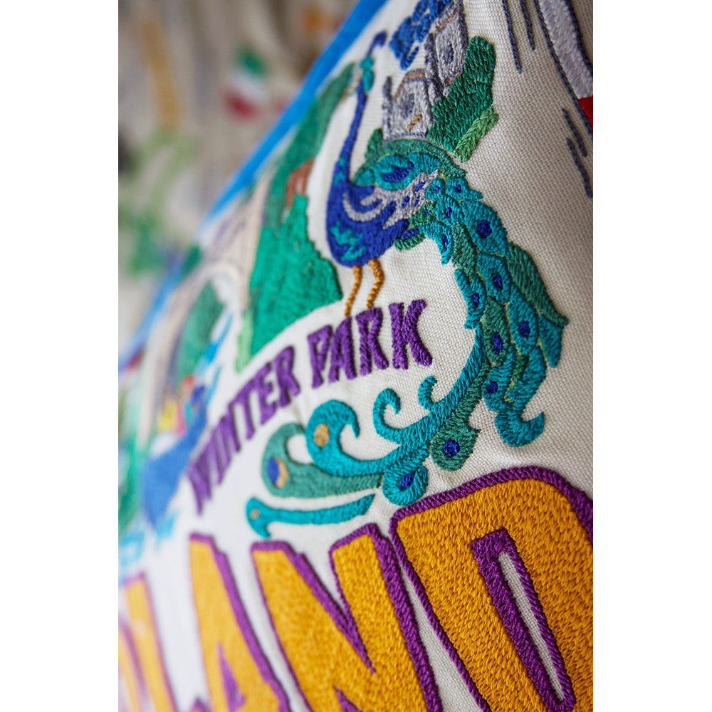 Orlando Hand-Embroidered Pillow from Quirks!
