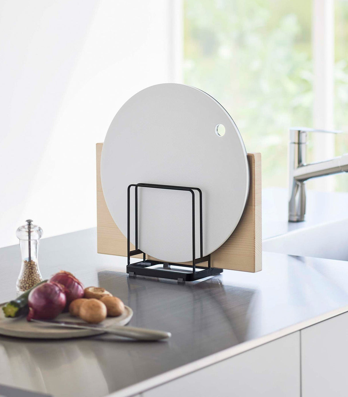 Round Cutting Board Stand - Steel from Yamazaki Home