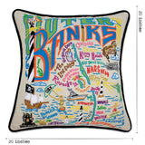 Outer Banks Hand-Embroidered Pillow from Quirks!