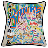 Outer Banks Hand-Embroidered Pillow from Quirks!