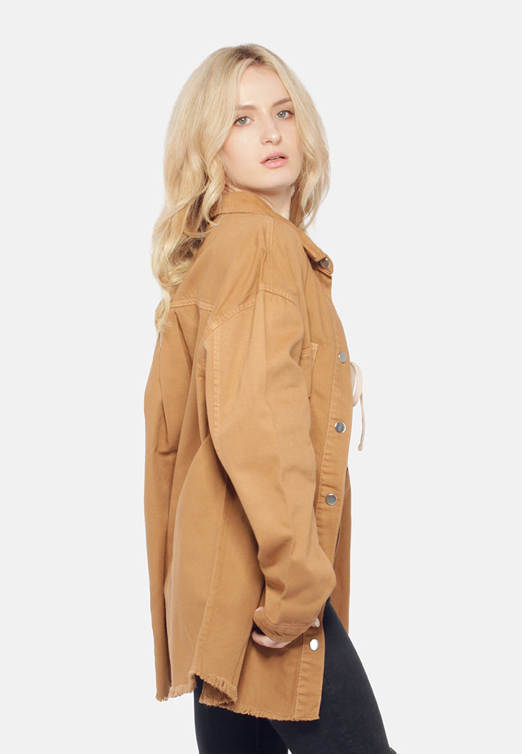 Oversized Long Sleeve Shacket from London Rag International