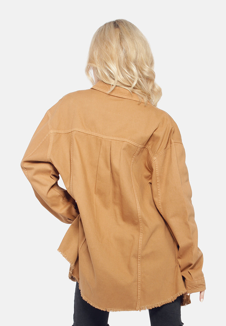 Oversized Long Sleeve Shacket from London Rag International