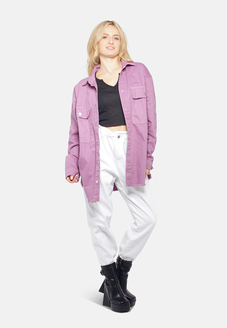 Oversized Long Sleeve Shacket from London Rag International