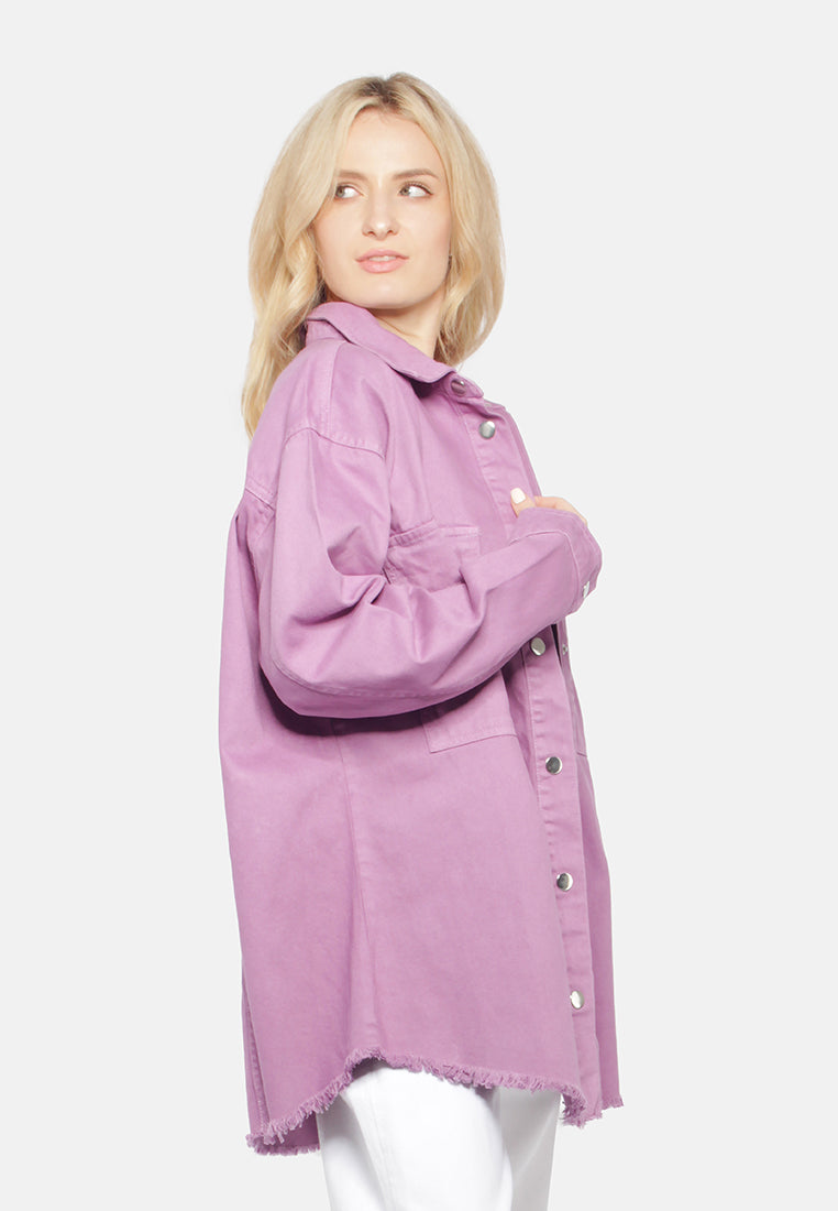 Oversized Long Sleeve Shacket from London Rag International