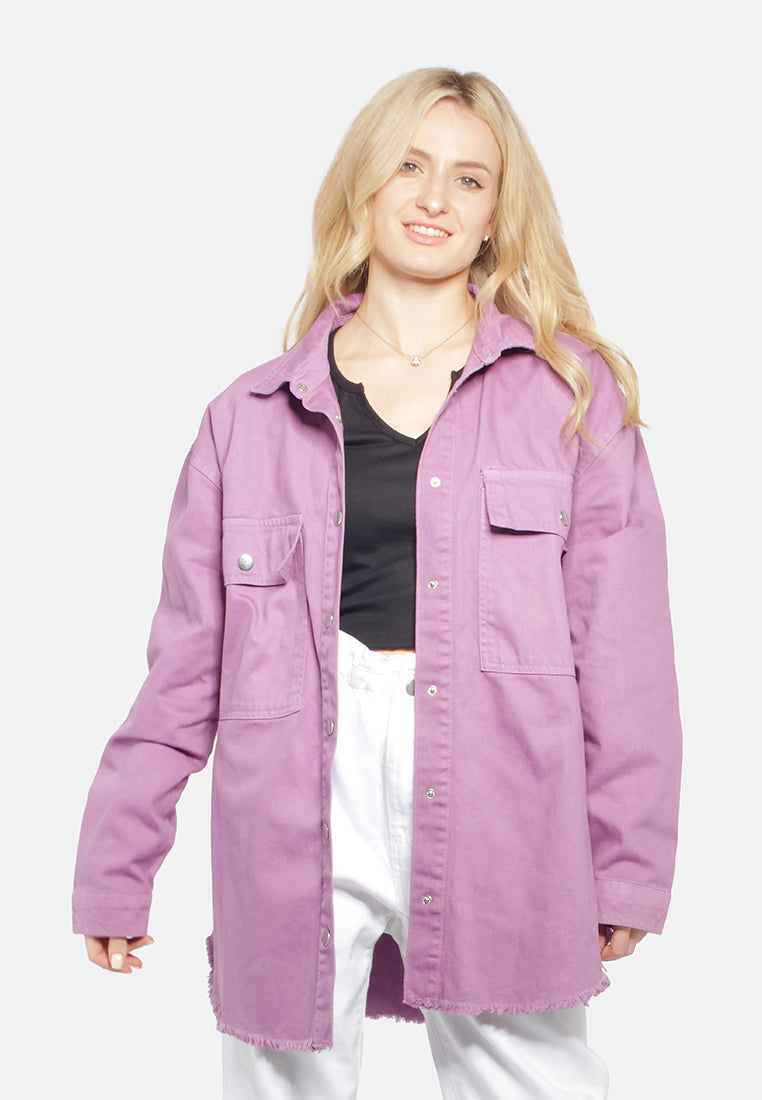 Oversized Long Sleeve Shacket from London Rag International