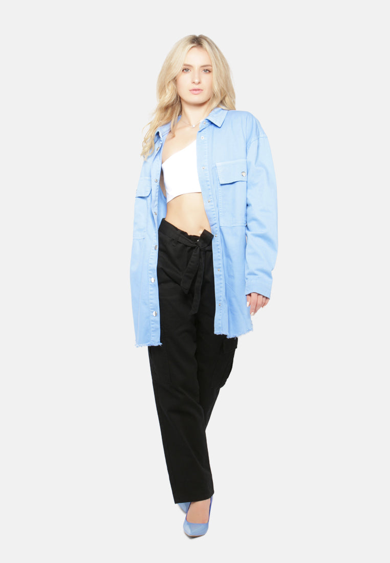 Oversized Long Sleeve Shacket from London Rag International