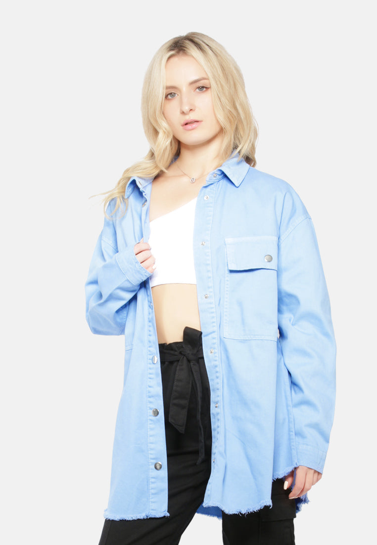 Oversized Long Sleeve Shacket from London Rag International
