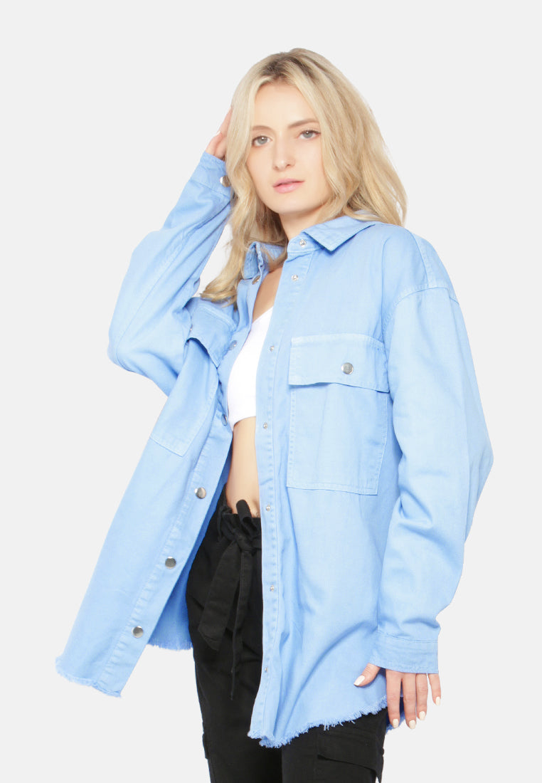 Oversized Long Sleeve Shacket from London Rag International