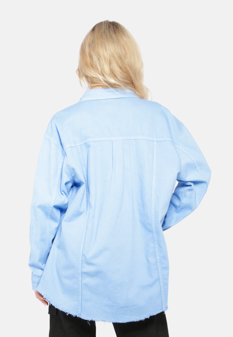 Oversized Long Sleeve Shacket from London Rag International