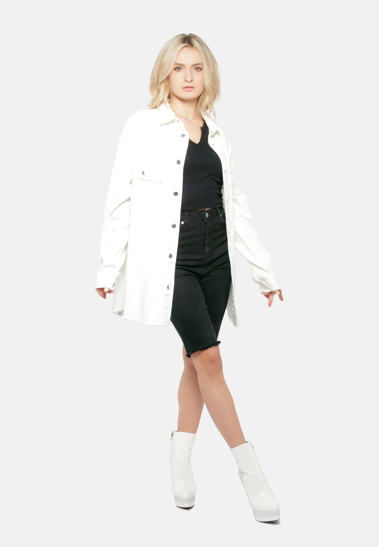 Oversized Long Sleeve Shacket from London Rag International