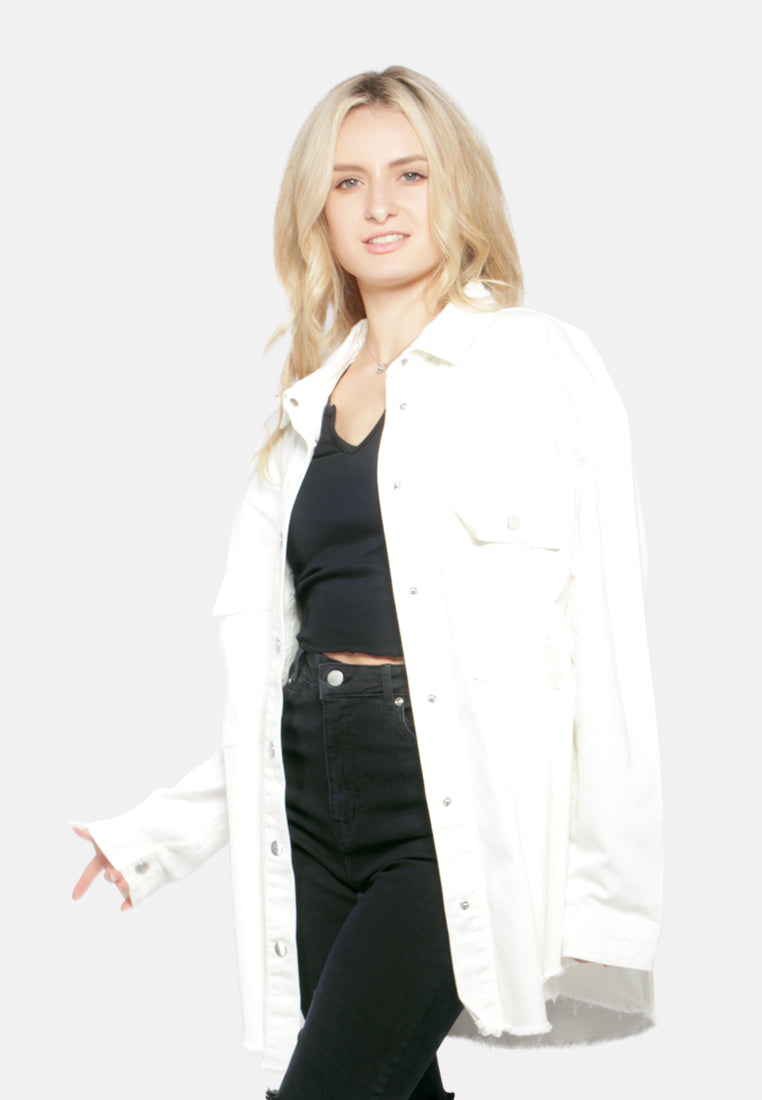 Oversized Long Sleeve Shacket from London Rag International